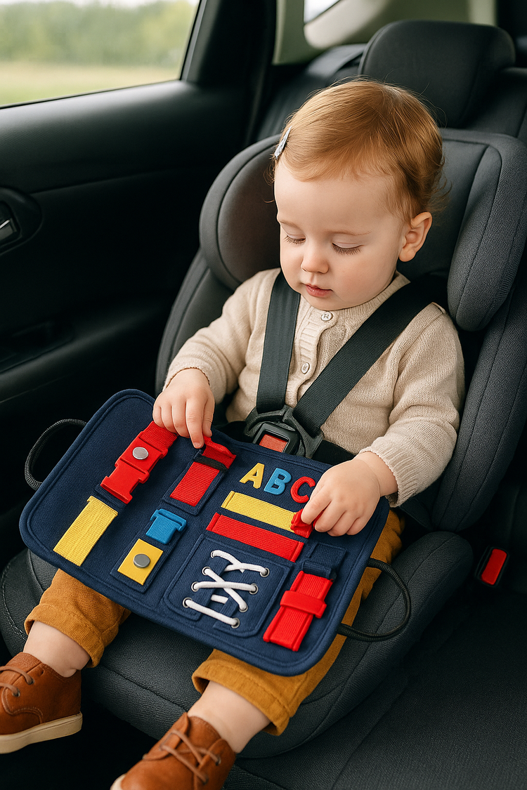 WonderPlay™ Travel Busy Board – Montessori Sensory Toy for Toddlers