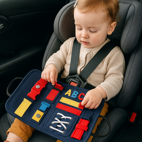 WonderPlayβ’ Travel Busy Board β Montessori Sensory Toy for Toddlers