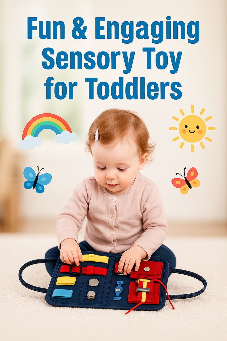 WonderPlay™ Travel Busy Board – Montessori Sensory Toy for Toddlers