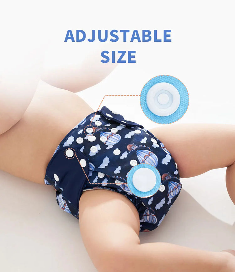 Happyflute 4Pcs/Set Eco-Friendly Cloth Diaper Ecological Reusable Baby Diapers