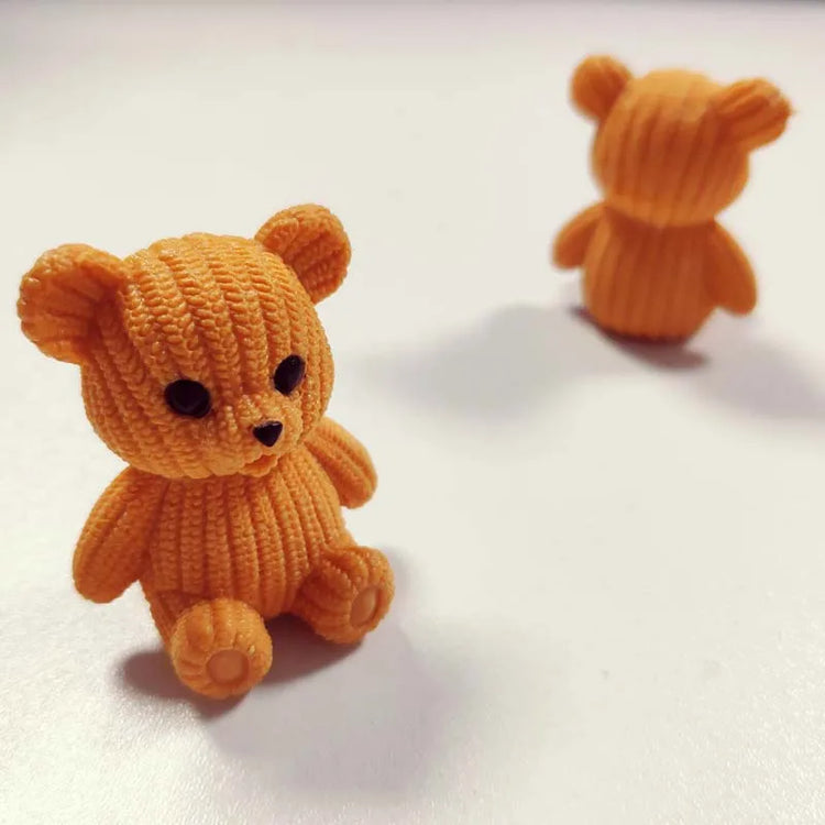 Mini Teddy Resin Bear Accessories Doll House Decoration Miniature Bear Model Dollhouse Toys For Kids Baby Shower Toys Gift
