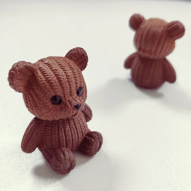 Mini Teddy Resin Bear Accessories Doll House Decoration Miniature Bear Model Dollhouse Toys For Kids Baby Shower Toys Gift