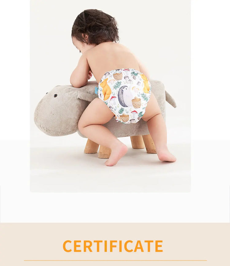 Happyflute 4Pcs/Set Eco-Friendly Cloth Diaper Ecological Reusable Baby Diapers