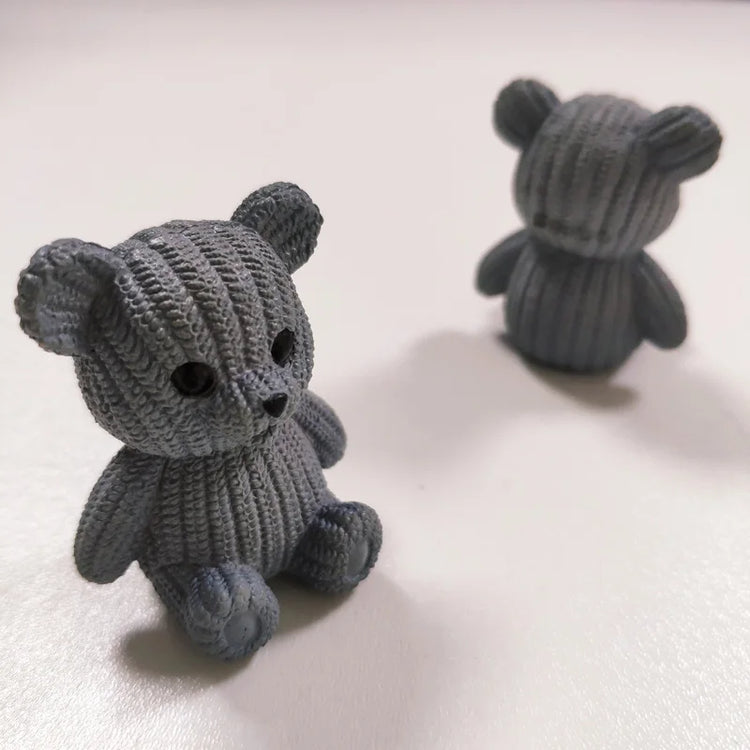 Mini Teddy Resin Bear Accessories Doll House Decoration Miniature Bear Model Dollhouse Toys For Kids Baby Shower Toys Gift