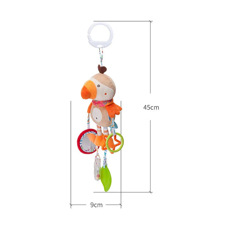 Good Quality Newborn Baby Rattles Plush Stroller Cartoon Animal Toys Baby Mobiles Hanging Bell Educational Baby Toys 0-24 Months