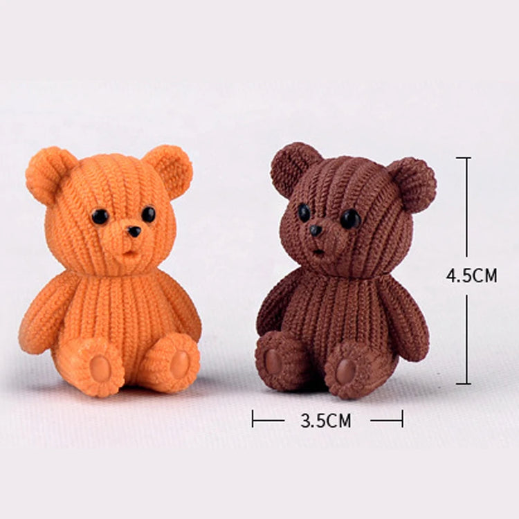 Mini Teddy Resin Bear Accessories Doll House Decoration Miniature Bear Model Dollhouse Toys For Kids Baby Shower Toys Gift