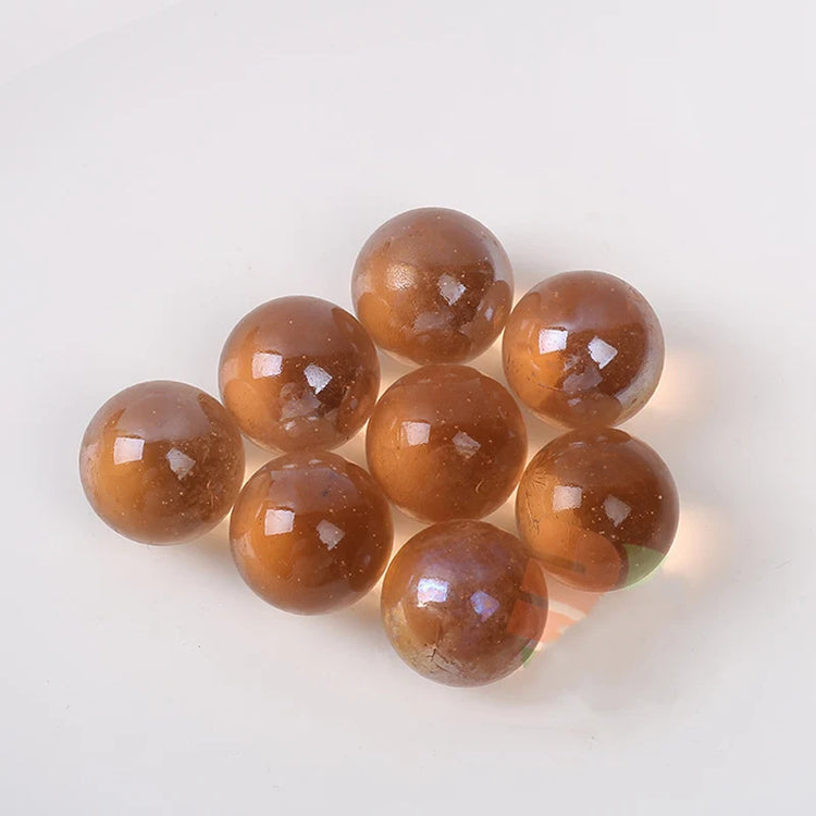 22mm Glass Marbles Balls Pinball Machine Charms Clear Home Fish Tank Decoration Vase Aquarium Toys for Kids 10pcs