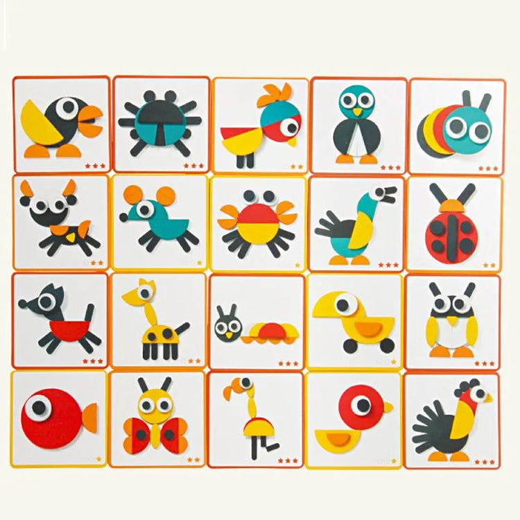 50pcs Animal Wooden Board Set Colorful Baby Educational Wooden Toy for Children Learning Developing Toys