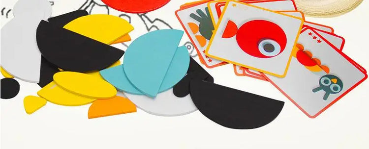 50pcs Animal Wooden Board Set Colorful Baby Educational Wooden Toy for Children Learning Developing Toys
