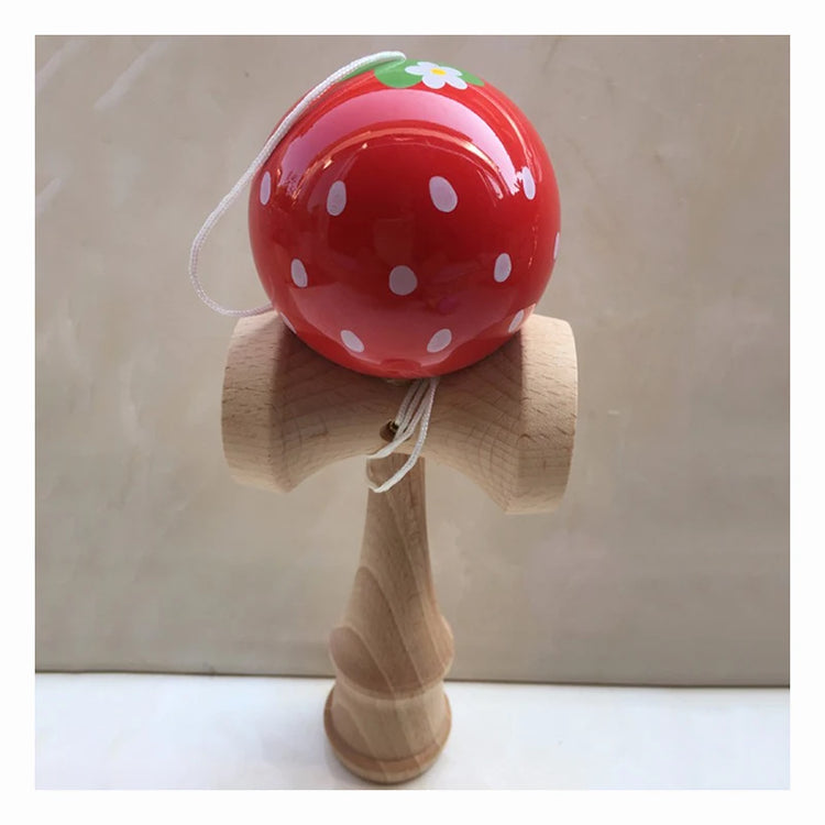 6CM Strawberry Animal Kendama Balls Wooden Juggling Skillful Professional Outdoor Sports Toys for Kids Adults