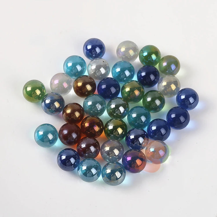 22mm Glass Marbles Balls Pinball Machine Charms Clear Home Fish Tank Decoration Vase Aquarium Toys for Kids 10pcs