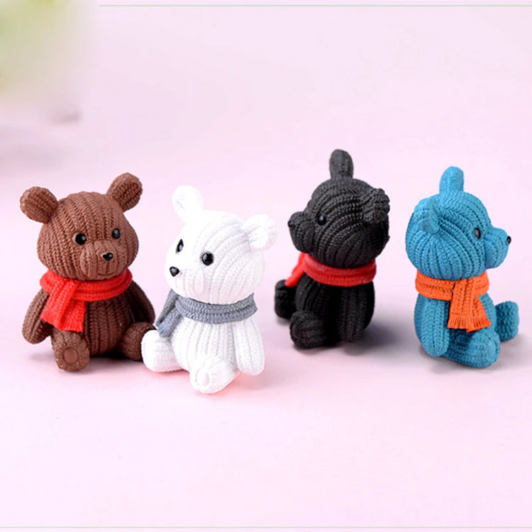 Mini Teddy Resin Bear Accessories Doll House Decoration Miniature Bear Model Dollhouse Toys For Kids Baby Shower Toys Gift