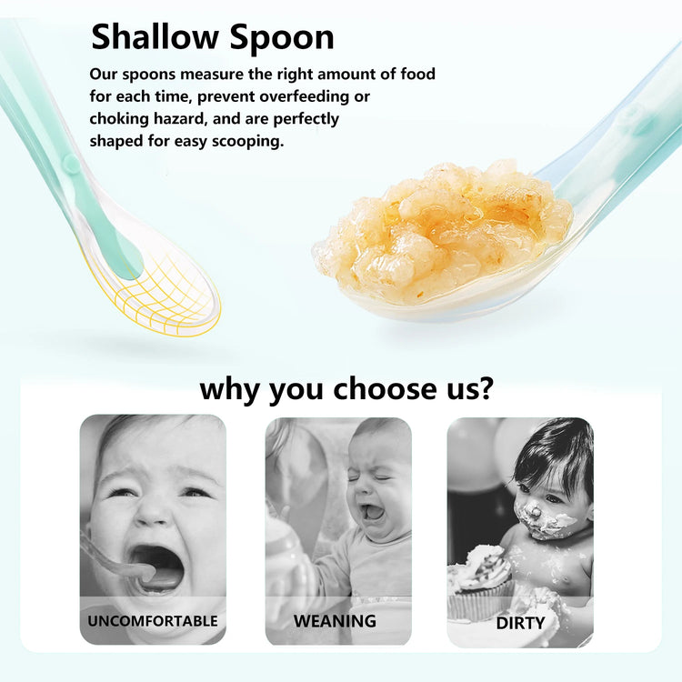 Baby Silicone Soft Spoon Training Feeding Spoons for Children kids Infants Temperature Sensing