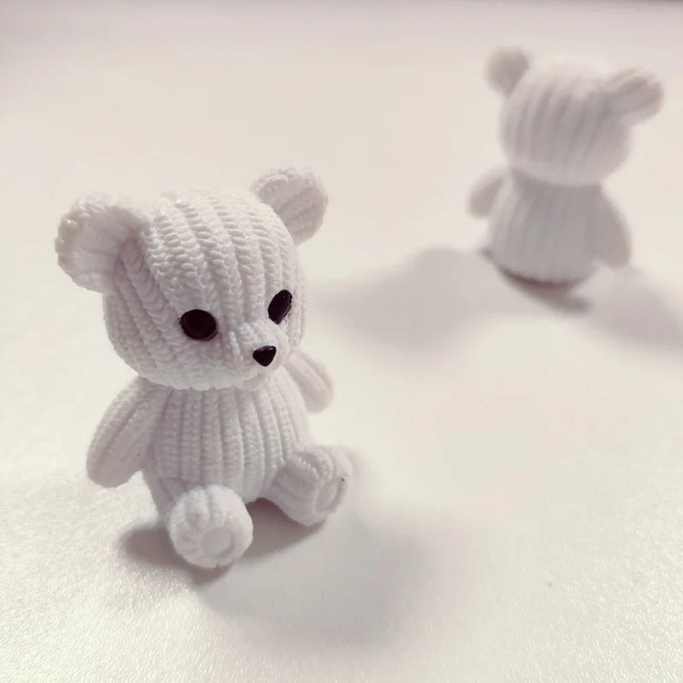 Mini Teddy Resin Bear Accessories Doll House Decoration Miniature Bear Model Dollhouse Toys For Kids Baby Shower Toys Gift