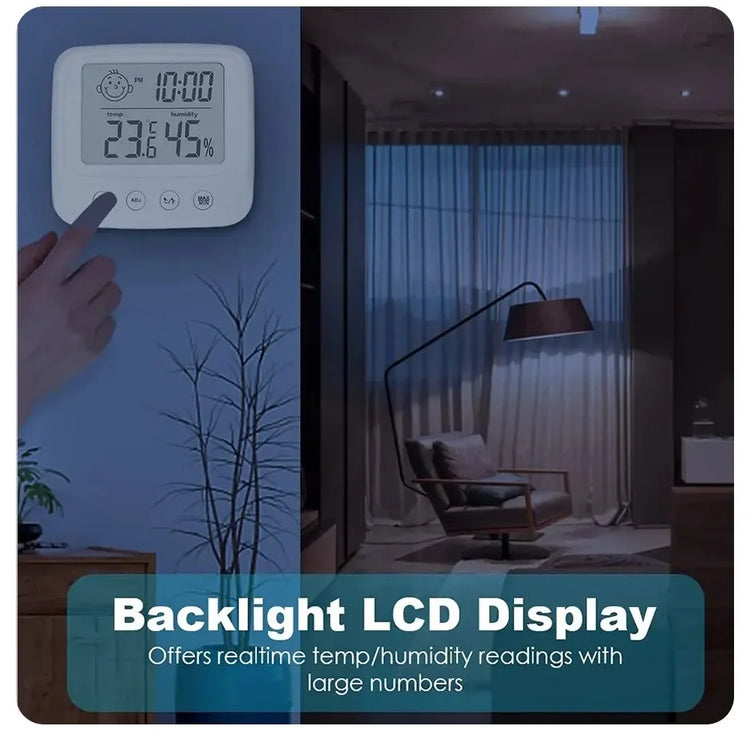 1pc New LCD Digital Temperature Baby Room Humidity Meter Backlight Home Indoor Electronic Hygrometer Thermometer Weather Station