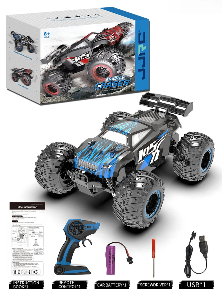 JJRC Q105 1:18 Remote Control Car 25KM/h With Led Lights 2.4G Inductor RC Off-Road Cars High Speed Brushless Motor Children Toys