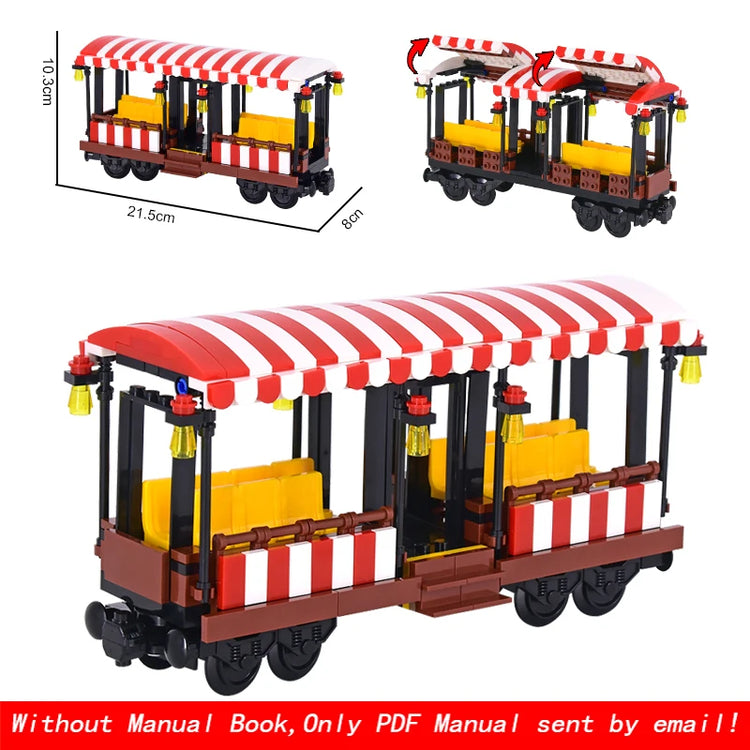 MOC City Creative Idea Technical Train Base Wheel Carriage Building Blocks Bricks Assembled DIY Toys for Kids Christmas giftS