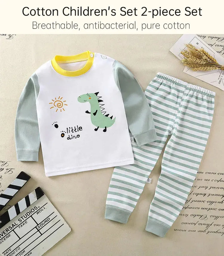 Children Kids Clothes Sets Boys Girls Suit Pajamas Clothinng Pants Cartoon Autumn Winter Sleepwear Outfits