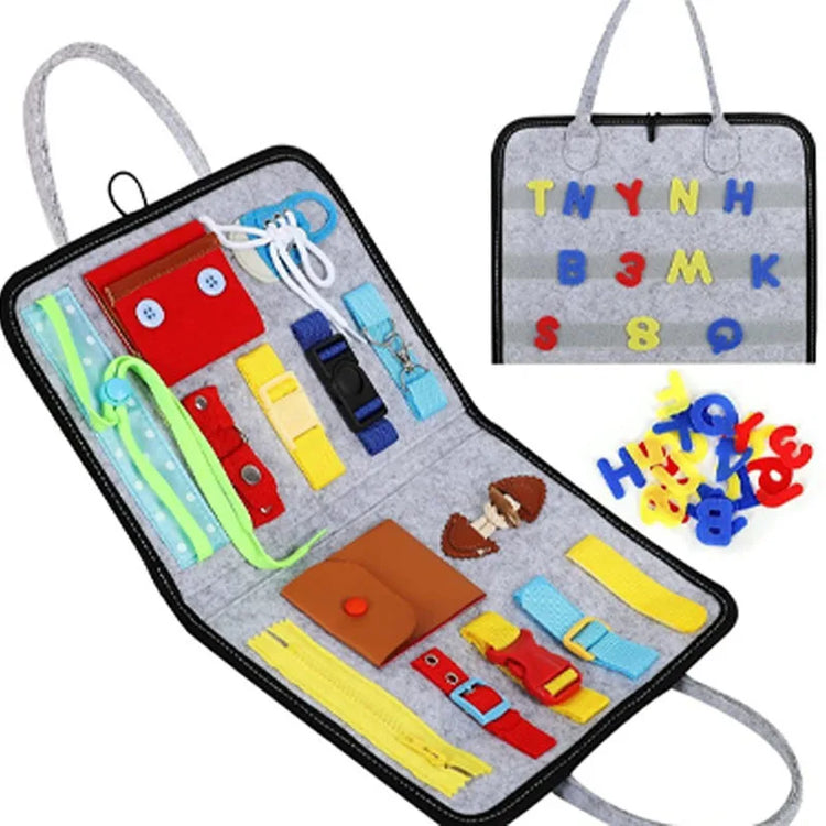 WonderPlay™ Travel Busy Board – Montessori Sensory Toy for Toddlers