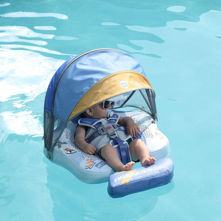 Water Toys Baby Swim Rings Non Inflatable Waist Ring With Sunshade Floating Boards Use For 3-24 Months Age Boys Girls