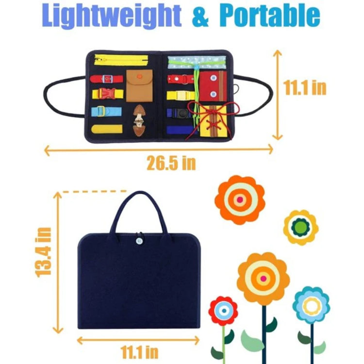 WonderPlay™ Travel Busy Board – Montessori Sensory Toy for Toddlers