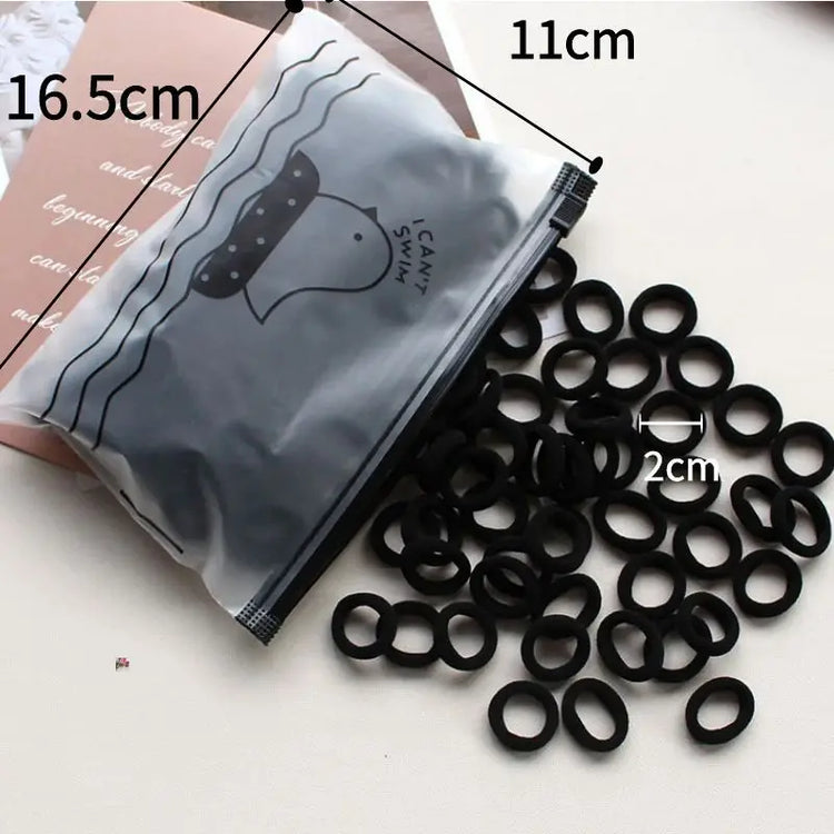 100 Pieces/pack Children's Hair Rings Baby Free Rubber Bands High Elasticity Basic Tie Girl Headband Accessories Super Soft