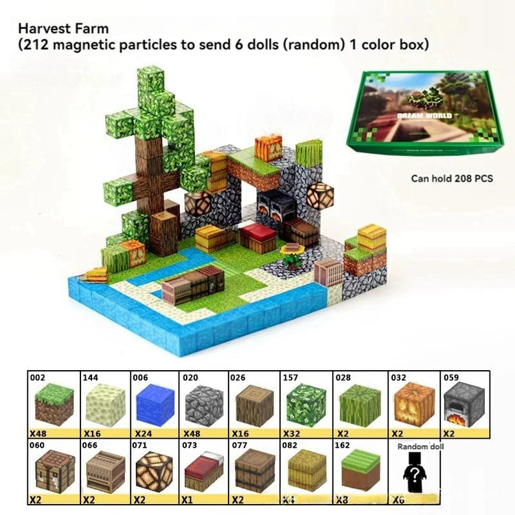 Creative Street View Magnetic Building Block Bricks My Famous Scene World Architectural Kit DIY Model Kids Tech Toy for Kid Gift