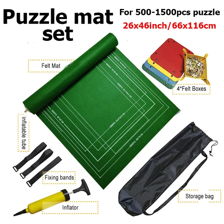 Puzzle Storage Blanket Children Puzzle Toys Multiple Specifications with Bag Portable Parent-child Early Education Gifts TMZ