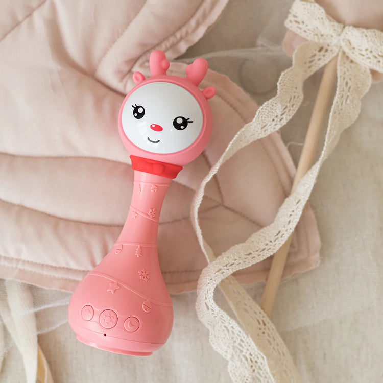 Baby rattle musical light-up toys, newborn toys,0-24 months,1 year old baby gift, 4 music modes and color recognition function