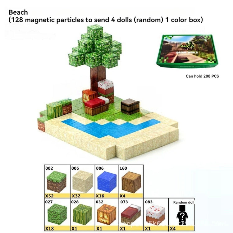Creative Street View Magnetic Building Block Bricks My Famous Scene World Architectural Kit DIY Model Kids Tech Toy for Kid Gift