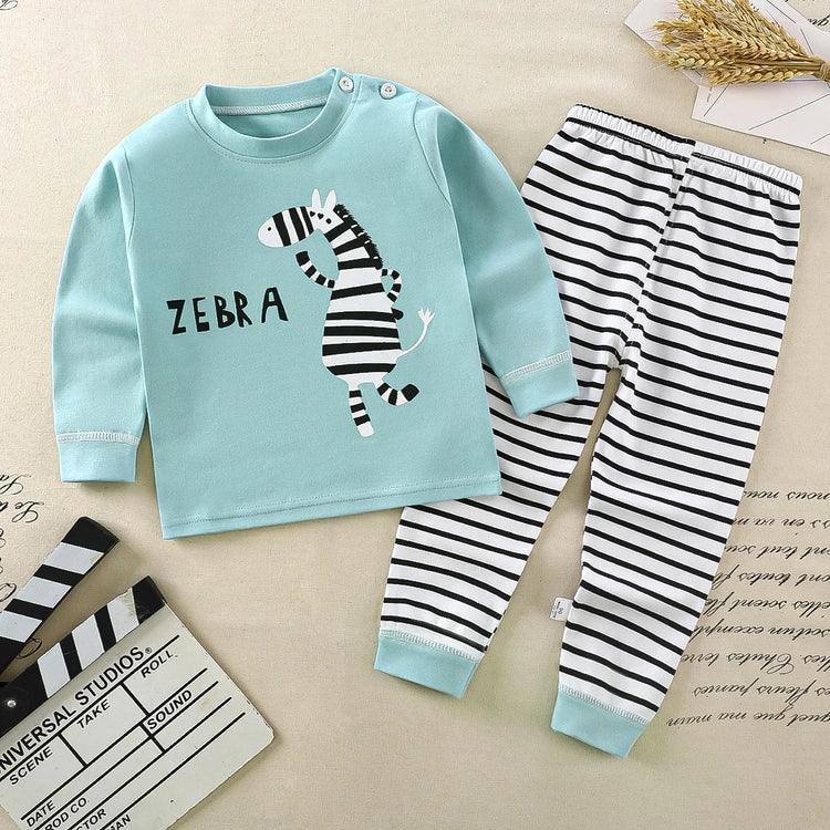 Children Kids Clothes Sets Boys Girls Suit Pajamas Clothinng Pants Cartoon Autumn Winter Sleepwear Outfits