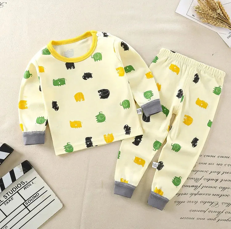 Children Kids Clothes Sets Boys Girls Suit Pajamas Clothinng Pants Cartoon Autumn Winter Sleepwear Outfits