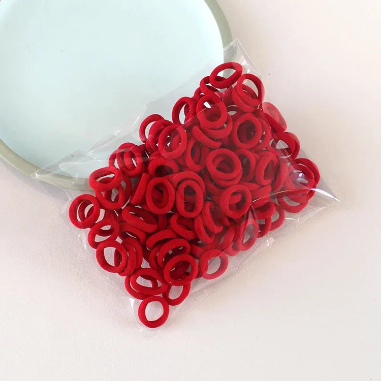 100 Pieces/pack Children's Hair Rings Baby Free Rubber Bands High Elasticity Basic Tie Girl Headband Accessories Super Soft