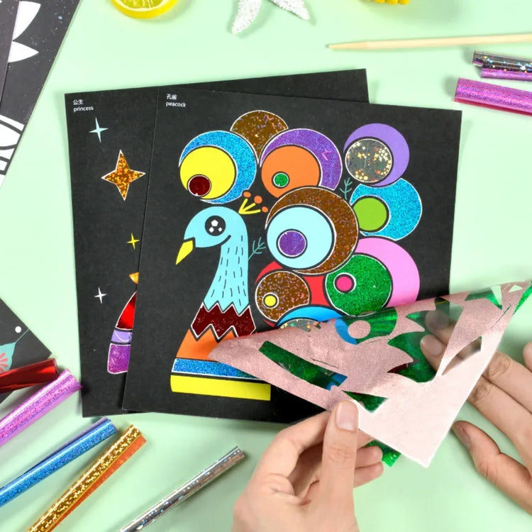 DIY Cartoon Magic Transfer Painting Crafts for Kids Art and Crafts Toys Children Creative Educational Learning Drawing Toy