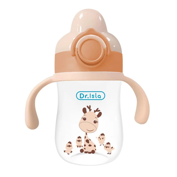 Dr.isla Baby Bottle 300ML Baby Feeding Cup With Straw Children Learn Feeding Drinking Bottle Kids Training Cups BPA Free