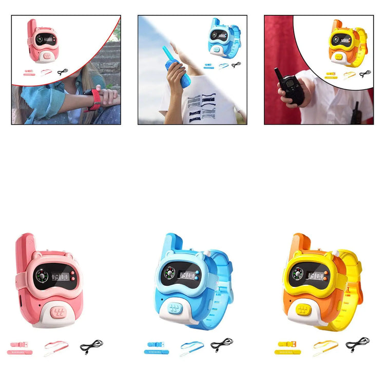 Walkie Talkie Watch Cute Detachable Toy Walkie Talkies for 4-6 Years Old Girls and Boys Outside Adventures Hiking Accessories