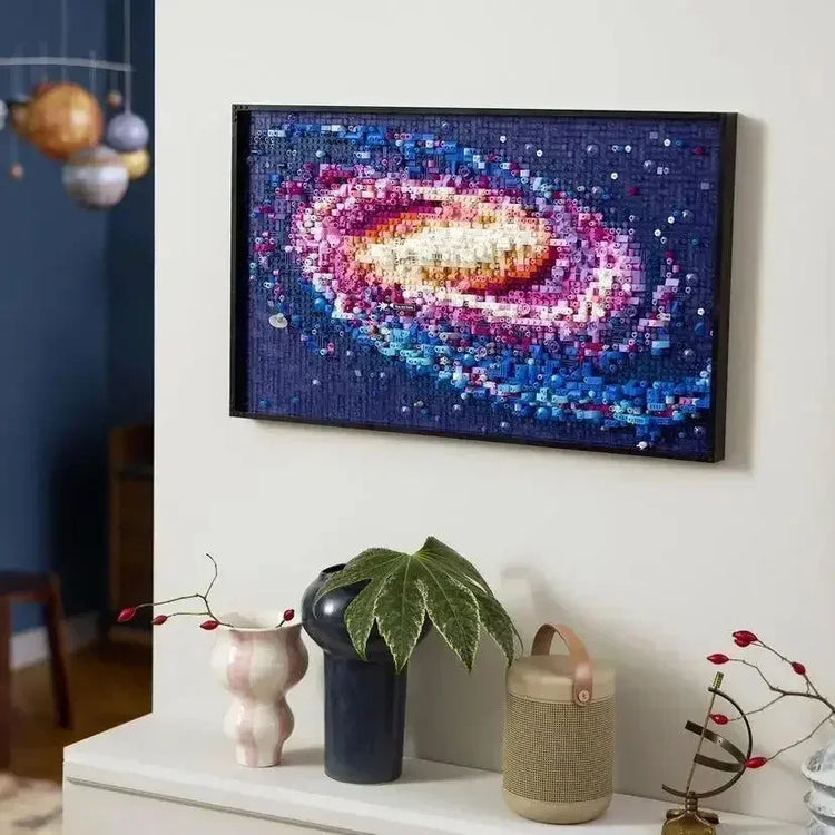 3091pcs Moc 31212 The Milky Way Galaxy 3D Art Mural Building Blocks Sets Diy Creative Decorate Bricks Toys Kids Educational Gift