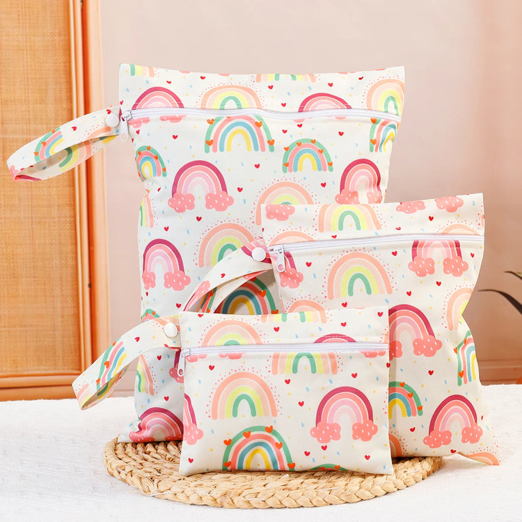 Elinfant 3PCS Travel Wash Cosmetic Bag Waterproof Diaper Bag Portable Storage Bag