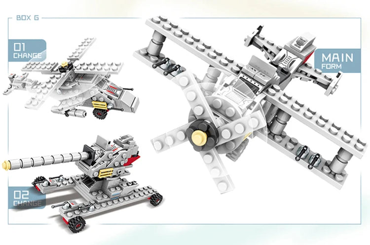 ToylinX 1068PCS Carrier Building Blocks Set, Military Battleship Model Toy Kit with Armored Tank Fighter Halloween Christmas