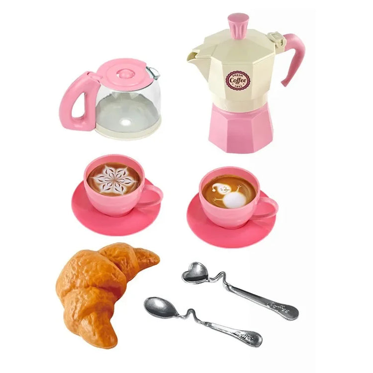 Pretend Play Simulation Coffee Set Tableware Play House/Outdoor Kitchen DIY Afternoon Tea Game Toy For Children Kids Gift