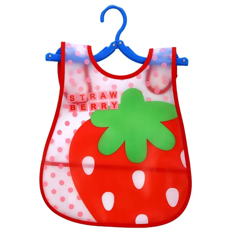 Adjustable Baby Bibs EVA Plastic Waterproof Lunch Feeding Bibs Baby Cartoon Feeding Cloth Children Baby Apron