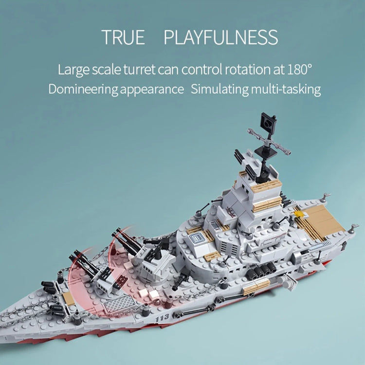ToylinX 1068PCS Carrier Building Blocks Set, Military Battleship Model Toy Kit with Armored Tank Fighter Halloween Christmas