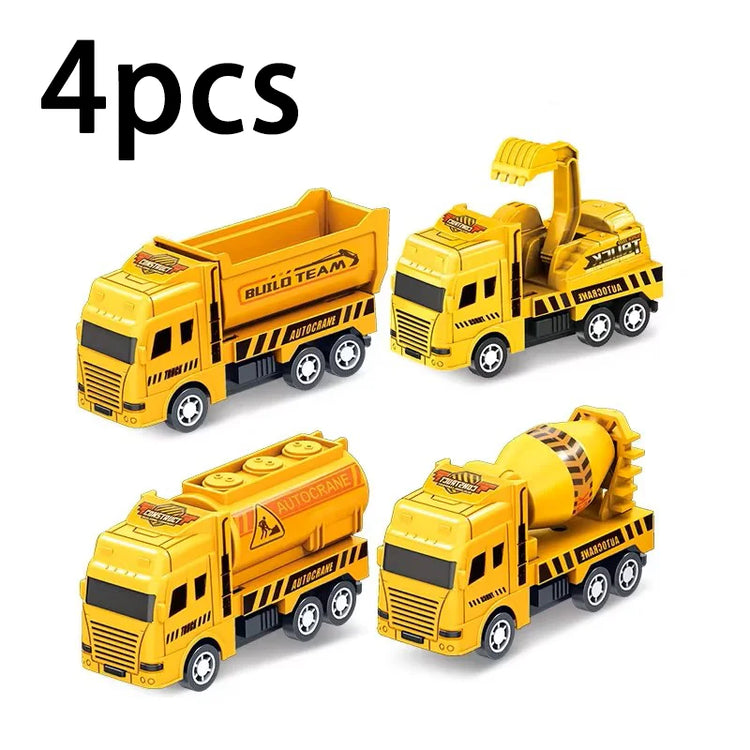1 Pc Educational Cars Children Kid Pull Back Toy Warrior Engineering Vehicle Model Four Mini Cars