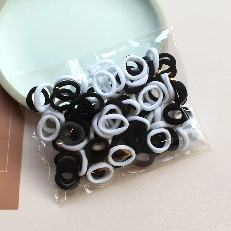 100 Pieces/pack Children's Hair Rings Baby Free Rubber Bands High Elasticity Basic Tie Girl Headband Accessories Super Soft