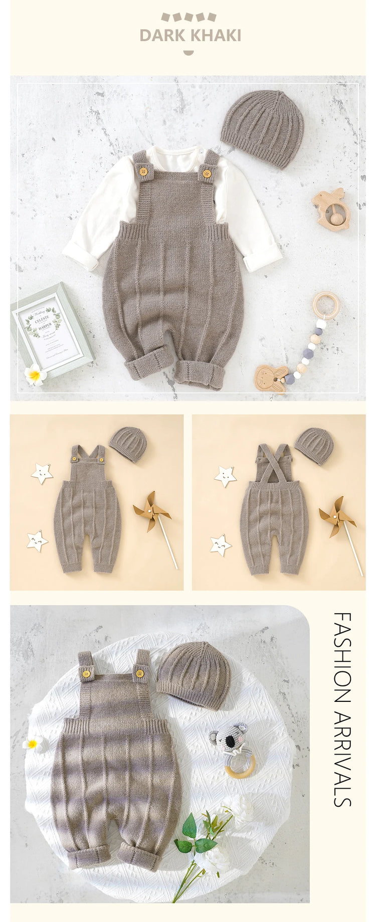 Baby Boys Girls Rompers Hats Clothes Fashion Sleeveless Knitted Newborn Infant Netural Strap Jumpsuits Outfits Sets Toddler Wear