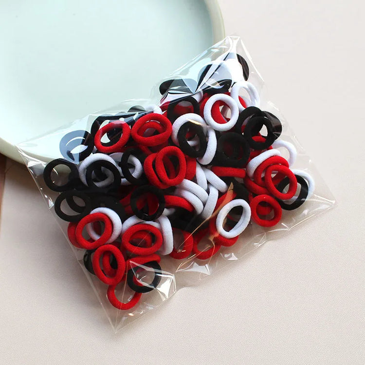 100 Pieces/pack Children's Hair Rings Baby Free Rubber Bands High Elasticity Basic Tie Girl Headband Accessories Super Soft