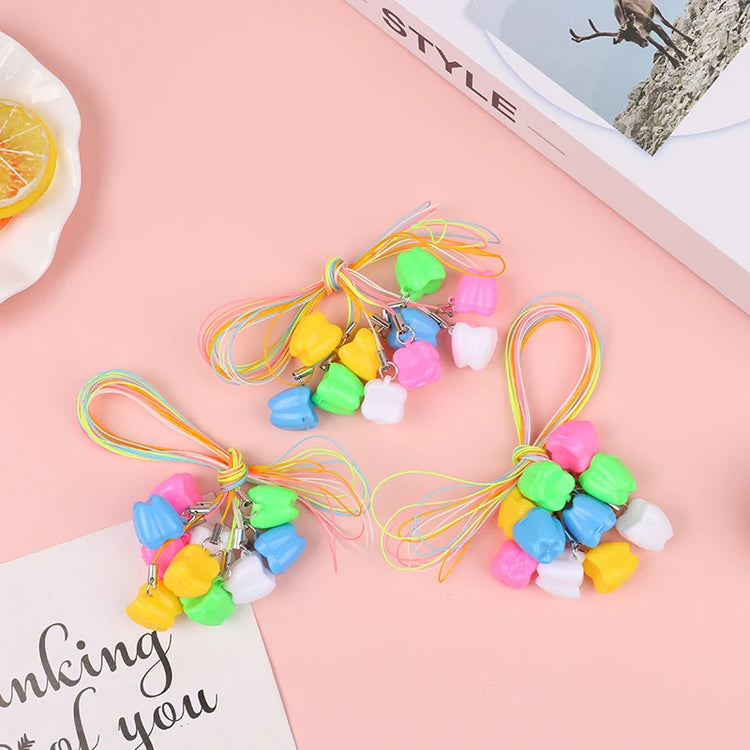 50Pcs Baby Tooth Box Tooth Shape Kids Milk Teeth Storage Boxes Child Baby Deciduous Tooth Organizer Container Newborn Gift Box