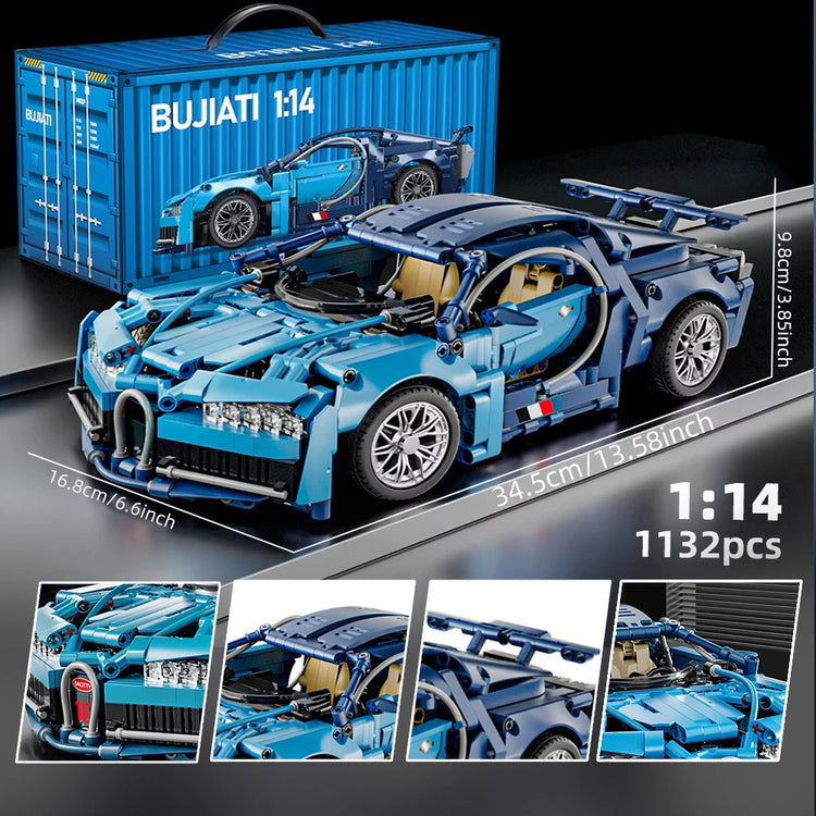 ToylinX 1:14 Building Blocks Car MOC City Speed Car Luxury Auto Racing Vehicle with Super Racers Bricks Toys for Children Gift