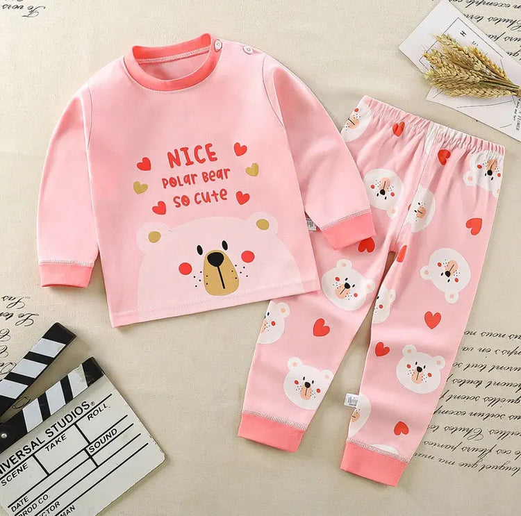 Children Kids Clothes Sets Boys Girls Suit Pajamas Clothinng Pants Cartoon Autumn Winter Sleepwear Outfits
