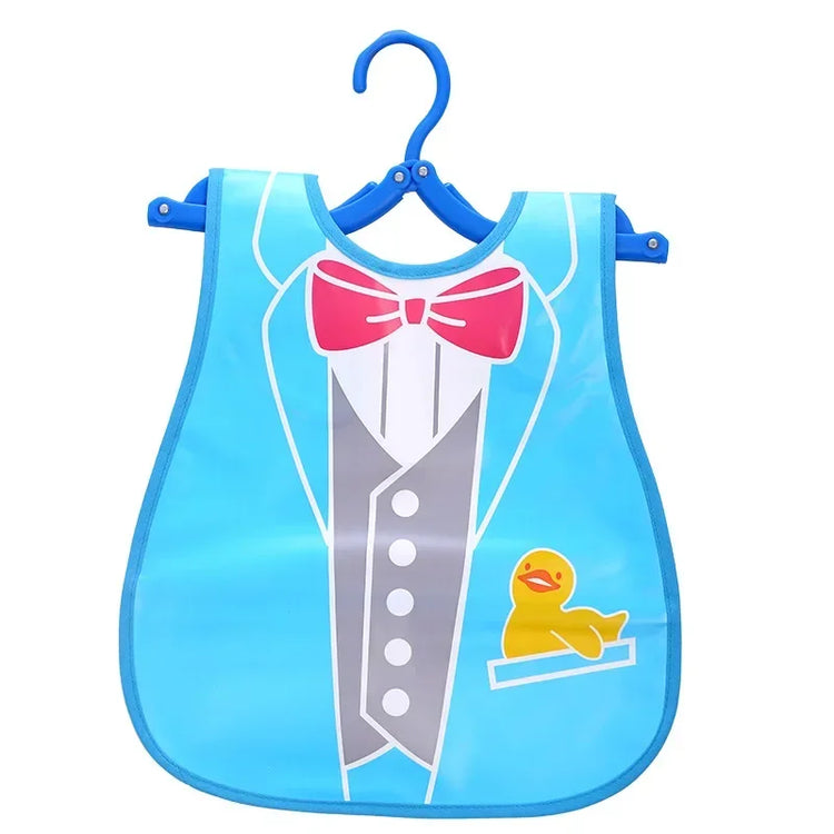 Adjustable Baby Bibs EVA Plastic Waterproof Lunch Feeding Bibs Baby Cartoon Feeding Cloth Children Baby Apron